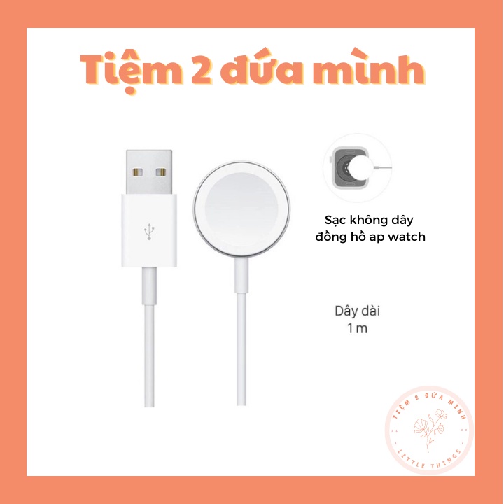 Sạc không dây dành cho đồng hồ thông minh apwatch nhỏ gọn tiện lợi dễ mang di chuyển