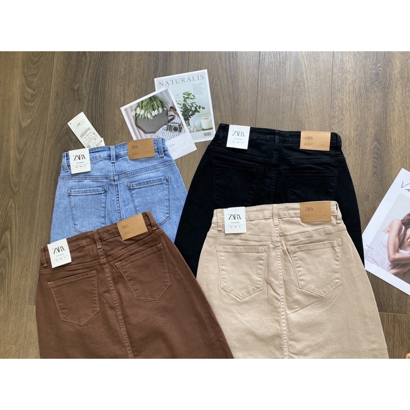 Chân váy dài xẻ trước