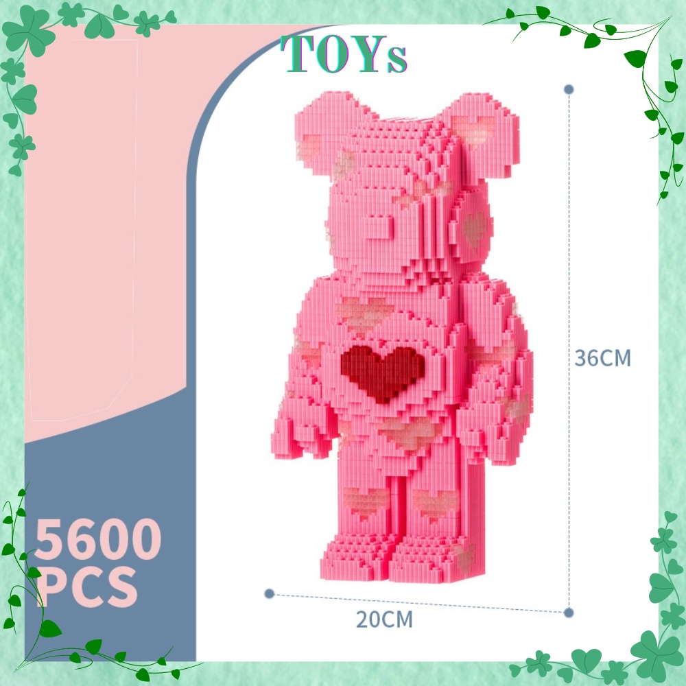 Combo 2 Lego Gấu Bearbrick 36cm Có Ngăn Kéo Đèn Búa Mô Hình Lắp Ráp 3d Nhân Vật Khổng Lồ Size Cỡ To Lớn Cute Đẹp Giá Rẻ