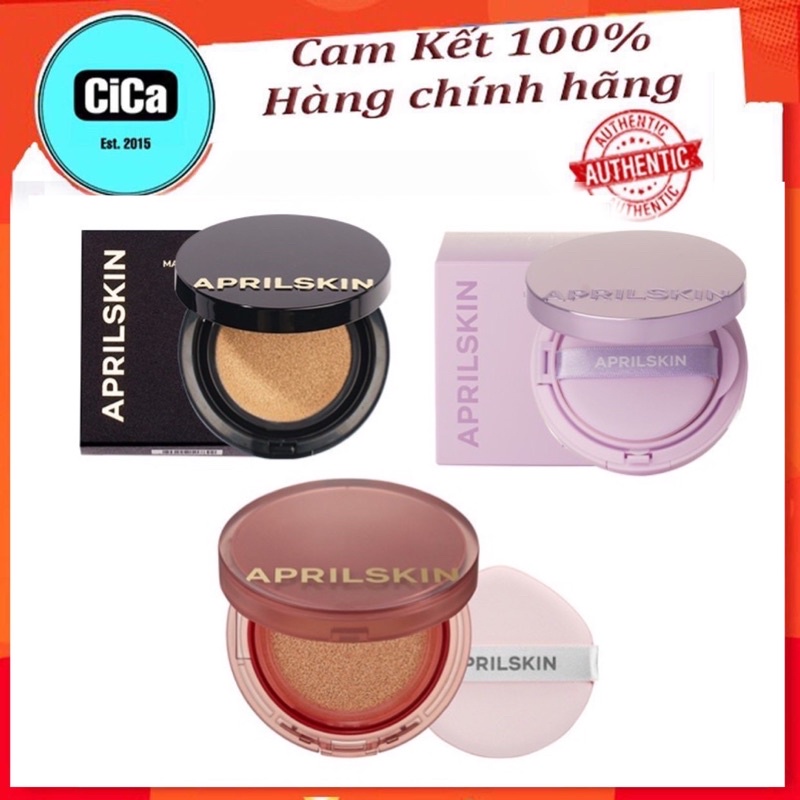 Phấn nước April Skin Black Magic Snow Cushion 15g Hàn Quốc