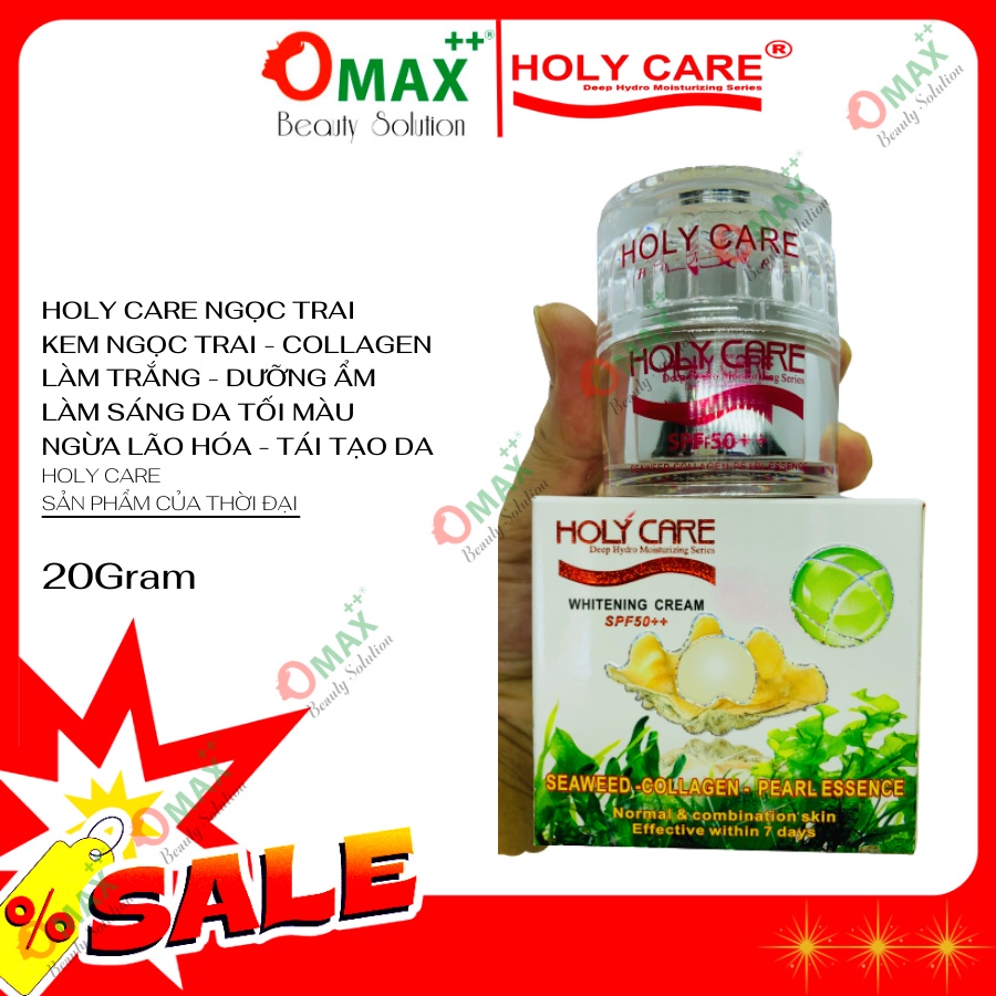 KEM HOLYCARE NGỌC TRAI - RONG BIỂN 15G - XOÁ THÂM - NÁM - TÀN NHANG