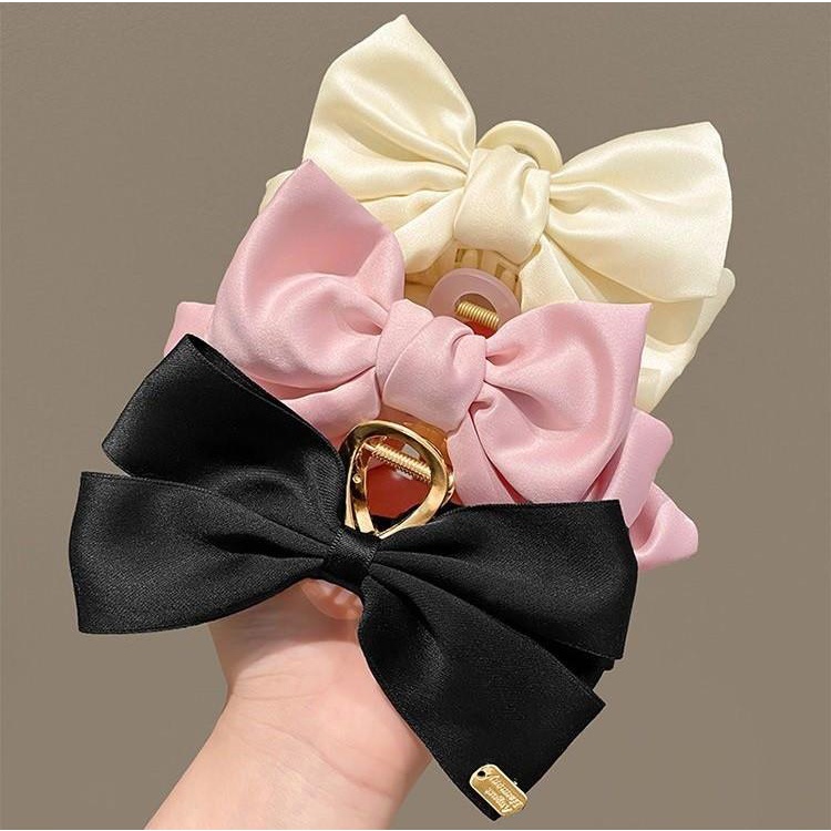 Classy Kẹp càng cua, kẹp tóc đính nơ bảng lớn, dễ tạo kiểu, không gây rụng tóc PK1554
