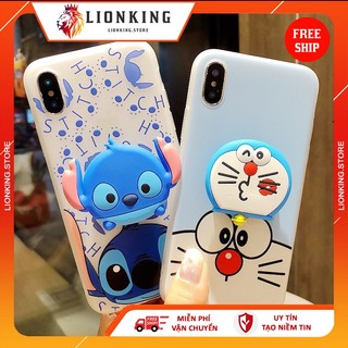 Ốp Lưng Iphone Doremon Dễ Thương - Cho Iphone  6 6s 6Plus 6sPlus 7Plus 8Plus X - (Tặng kèm giá đỡ)