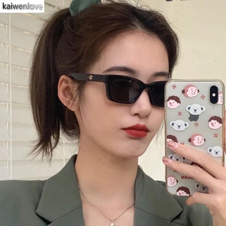 Kính mát Kaiwenlove phong cách gennie retro Hàn Quốc bảo vệ chống tia UV400 thời trang cho nữ