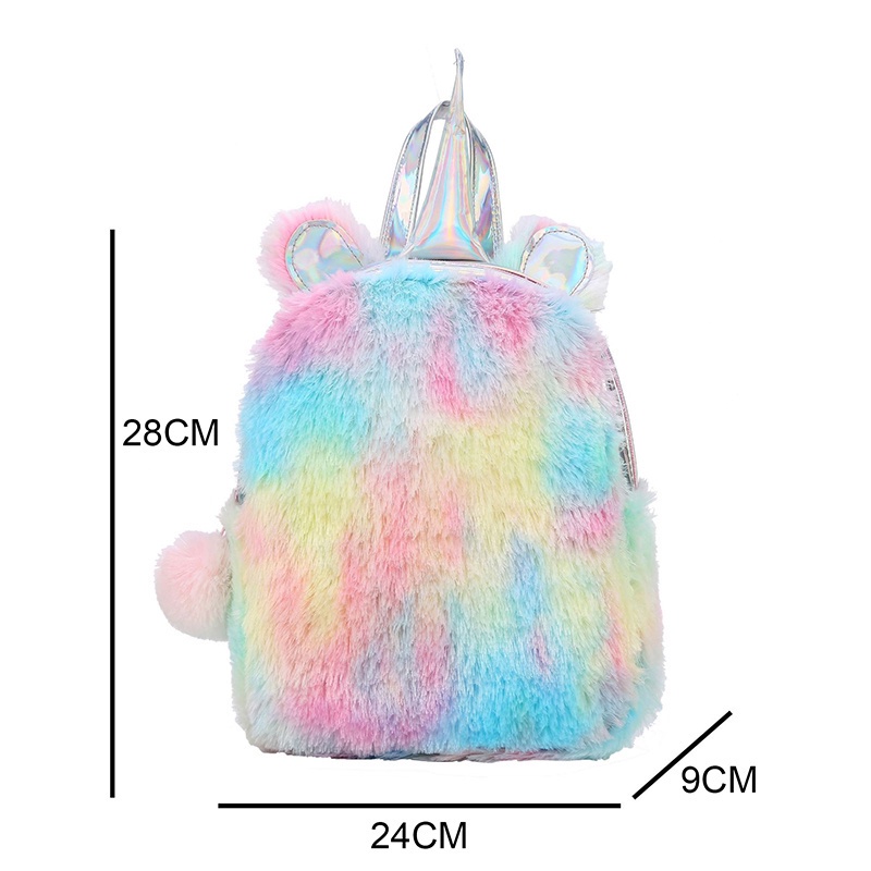 Ba Lô Hình Kỳ Lân Nhồi Bông Mini Dễ Thương Cho Nữ HYOY jp5