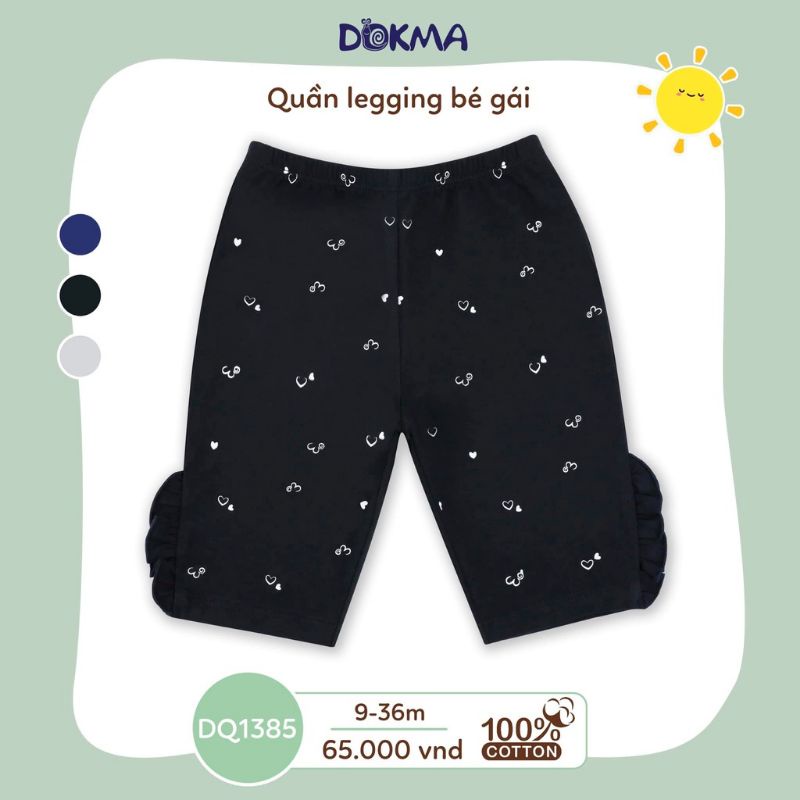 Quần legging đùi bé gái Dokma 9-36M DQ1385, DQ1361