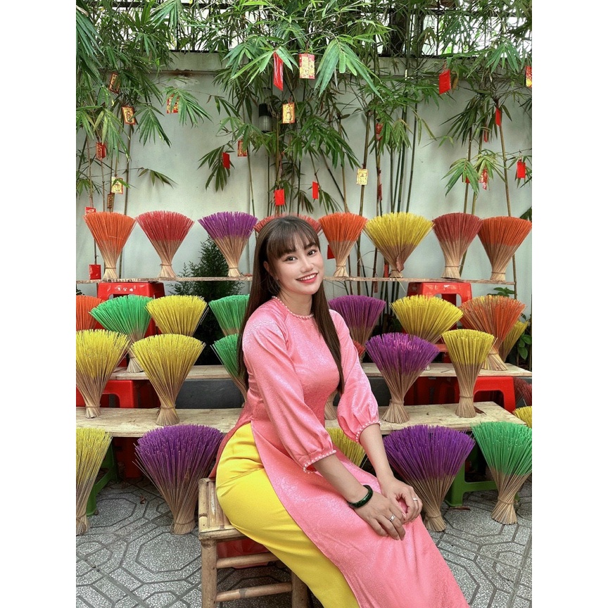 Áo Dài Truyền Thống # Bộ Áo Dài Lụa Trơn# Quần Áo Nữ Cao Cấp