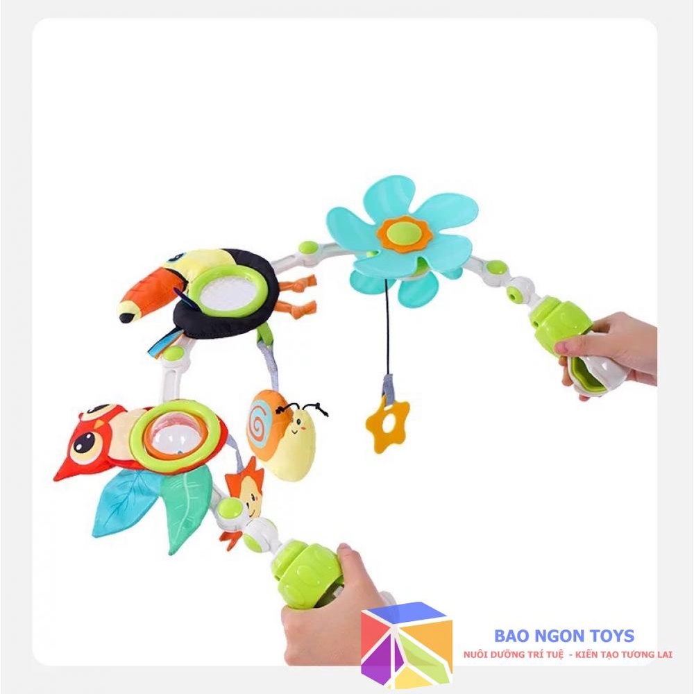 ĐỒ CHƠI TREO NÔI CŨI, XE ĐẨY ĐA TƯƠNG TÁC KÍCH THÍCH THỊ GIÁC BÉ SƠ SINH, PHÁT TRIỂN VẬN ĐỘNG TINH BAO NGON TOYS DV70