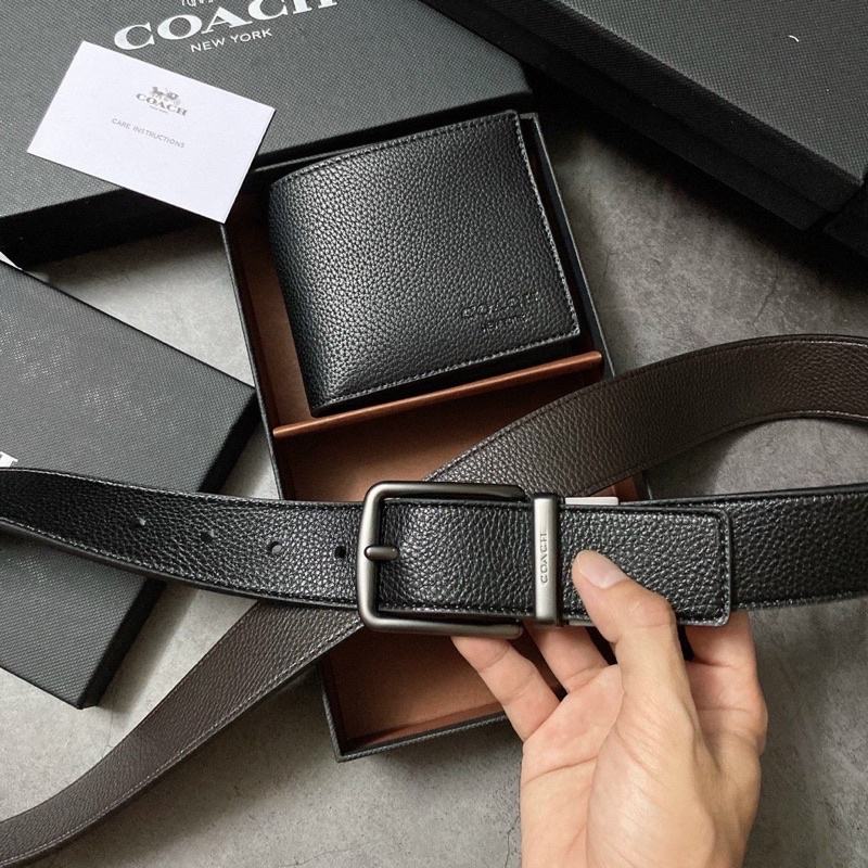 Set nịt ví Coach xuất khẩu full box