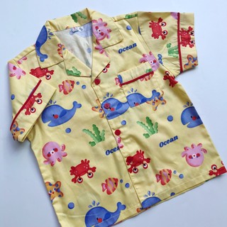 Bộ Pijama đùi cho bé vải Thô cotton hút mồ hôi hình các con thú ngộ nghĩnh size 10-40kg cho bé 1-9 tuổi