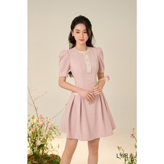 Váy tweed hồng bồng vai LYRA chất tweed mỏng, tay lỡ thiết kế dịu dàng, tiểu thư - LWTVD640