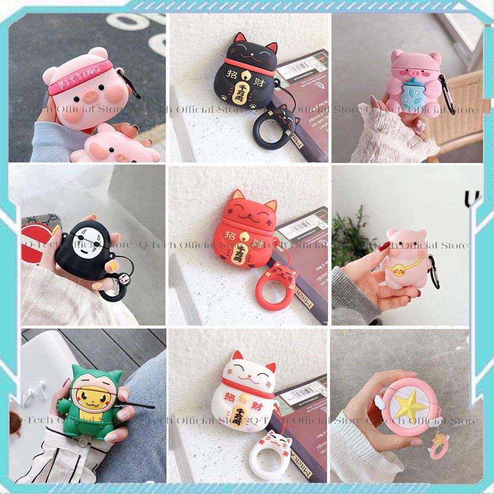 Vỏ đựng ốp CASE AIRPOD 1-2 Ốp bảo vệ tai nghe bluetooth không dây siêu cute cho các đời AirPod 1-2