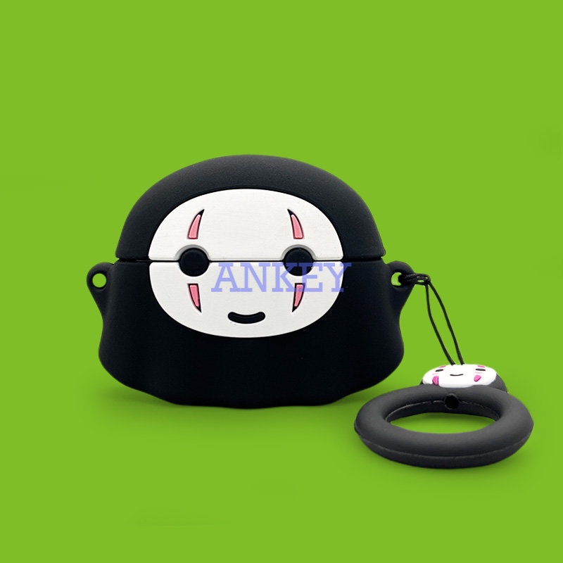 SoundPEATS Air 3 / Air 3 Deluxe /  Air3 Pro Cover Black Dinosaur Earphone Silicone Case Earbuds Waterproof Shockproof Soft Protective Headphone Cover Headset Skin with Hook