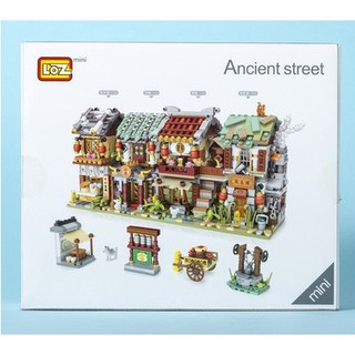 Bộ lắp ráp lego loz mô hình phố trung hoa - set 4 nhà