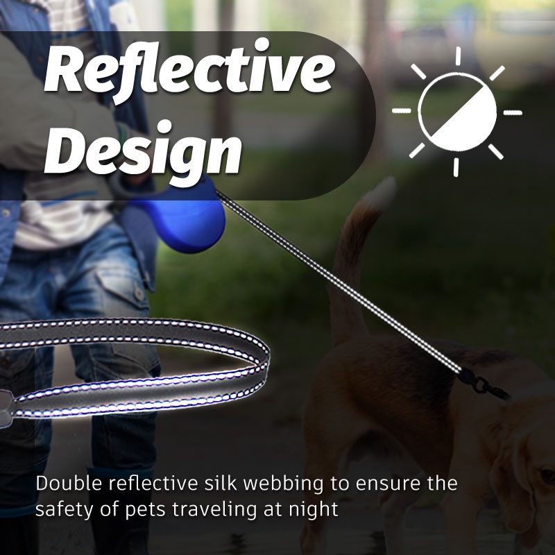 HamshMoc Dây Dắt Thú Cưng Đi Dạo Bằng Nilon Phản Quang Một Nút Chống Rối Và Tháo Gỡ Linh Hoạt