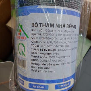 Bộ thảm nhà bếp 01 (Megahome)
