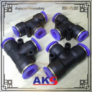 Đầu cút nối nhựa khí nén chữ t pe aks - khí nén nộ long