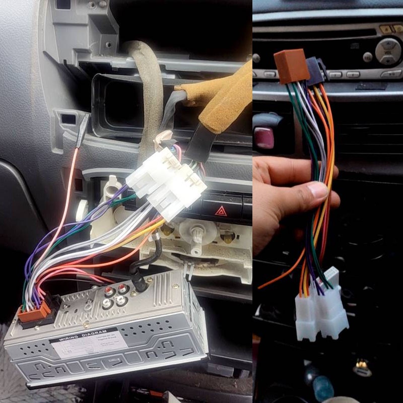 Dây Cáp Âm Thanh ISO 20 Pin Chuyên Dụng Cho Xe Hơi TOYOTA / PERODUA