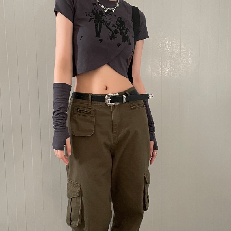 Thắt Lưng Điêu Khắc Màu Đen Phong Cách hip hop Đường Phố Cho Nam Và Nữ