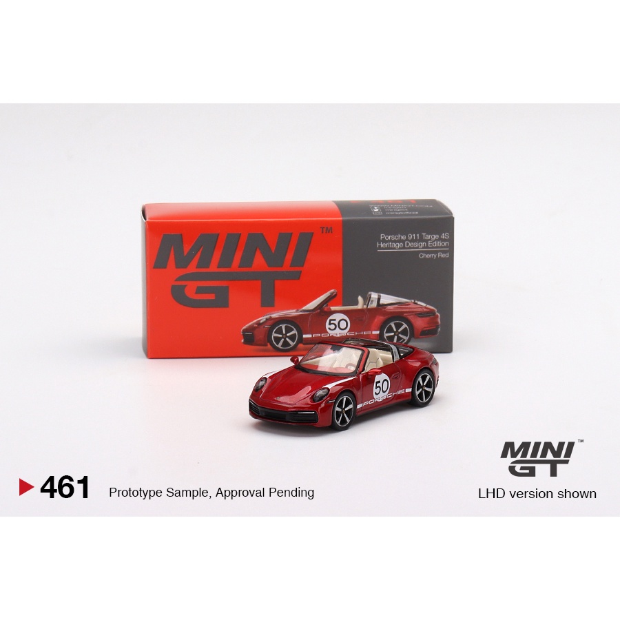 Mô hình ô tô Porsche 911 Targa 4S Heritage Design Edition Cherry Red 1/64 MiniGT MGT00461