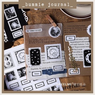 Set 2 tấm sticker vintage trang trí sổ journal, bullet journal, junk journal, scrapbook