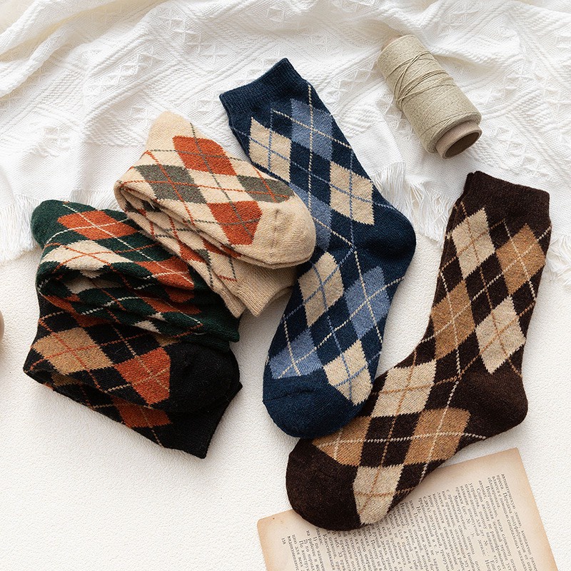 Tất Vớ Cao Cổ Nam Nữ Vớ Cao Cổ Nam Quả Trám Thổ Cẩm Lông Thỏ Cao Cấp Đi Giày Tây Maxshopdoc