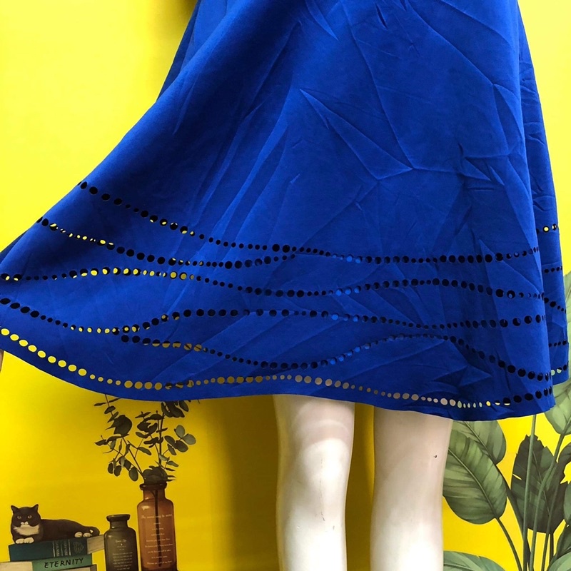 Đầm xoè xanh đính hạt kiểu đồ si 2hand