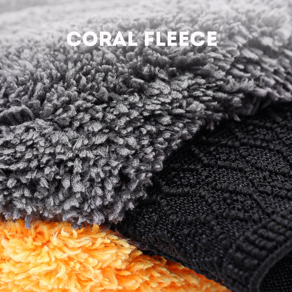 Găng Tay Nhung San Hô Mềm Mại Hai Mặt Chống Trầy Xước Vệ Sinh Xe Hơi