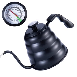 Ấm Đun Nước Cổ Ngỗng 1L Có Nhiệt Kế Làm Việc Trên Bếp Và Bất Kỳ Nguồn Nhiệt