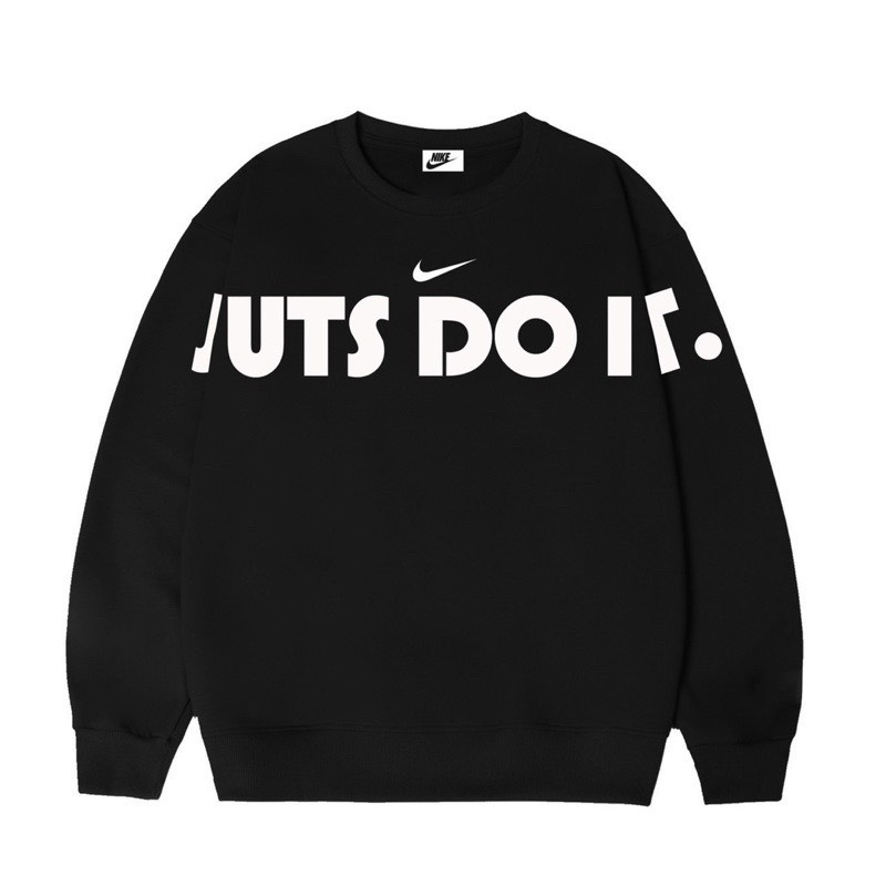 Áo sweater NIKE JUST DO IT chính hãng , Áo nỉ dài tay chuẩn from nam nữ , tag mác đầy đủ  ACA STORE 222