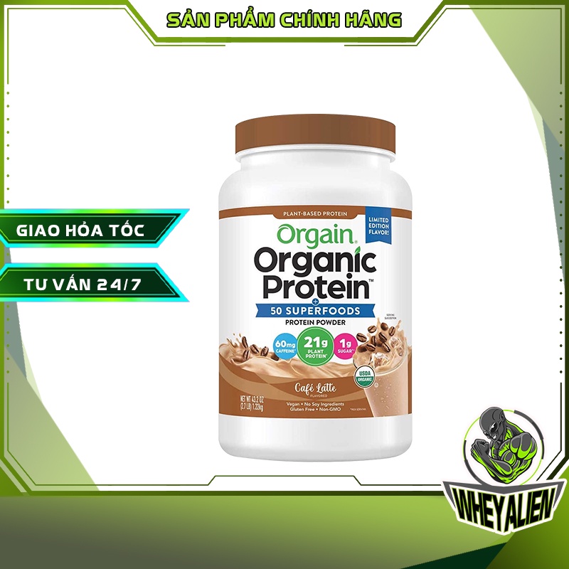 [ Giá tốt nhất] Organ Organic Protein + 50 Superfoods Tăng Cường Cơ Bắp, Protein Từ Thực Vật 1.22KG