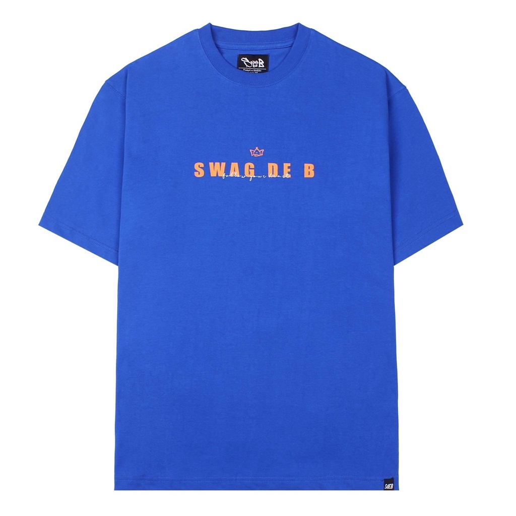 Áo thun nam nữ form rộng, cổ tròn, tay lỡ  OVERSIZE - "𝙁𝙤𝙡𝙡𝙤𝙬 𝙮𝙤𝙪𝙧 𝙝𝙚𝙖𝙧𝙩" Xanh Dương