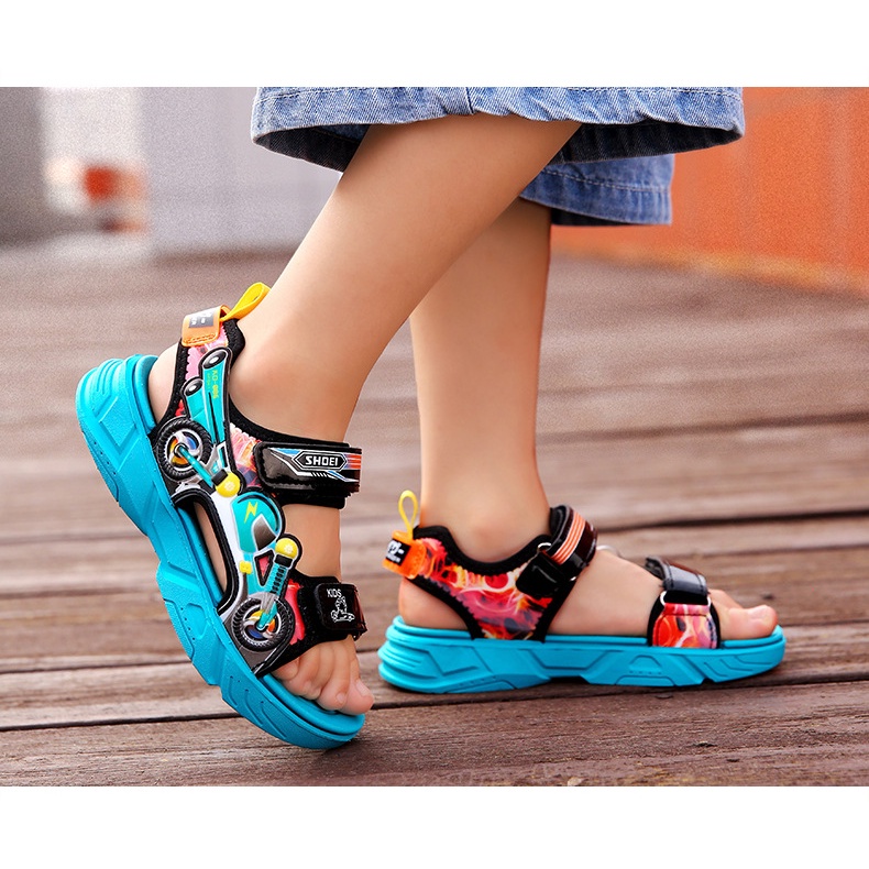 Sandal dáng sport kiểu mẫu moto cho bé trai mẫu hot 2023 - Hàng Quảng Châu Loại 1 (2102)