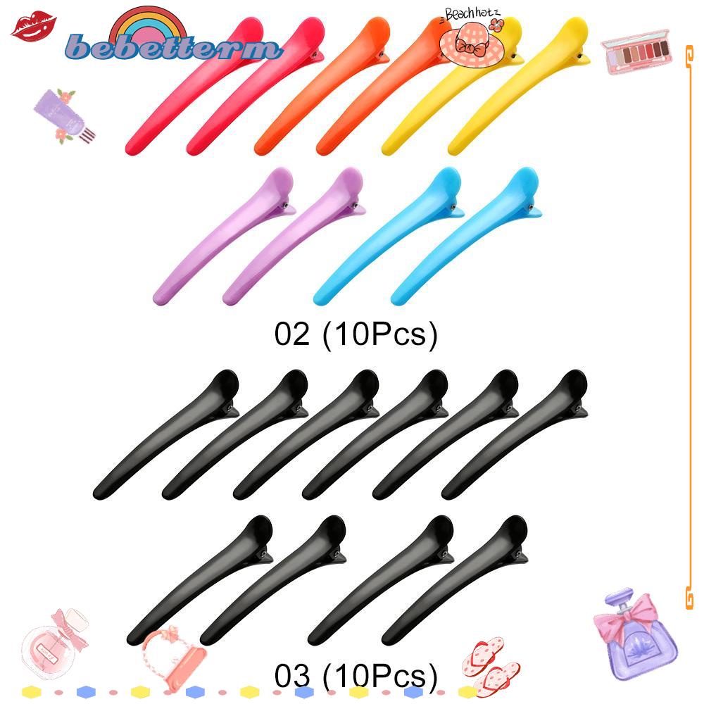 Bộ 10 Kẹp Tóc Bằng Nhựa Dùng Cho Salon Làm Tóc