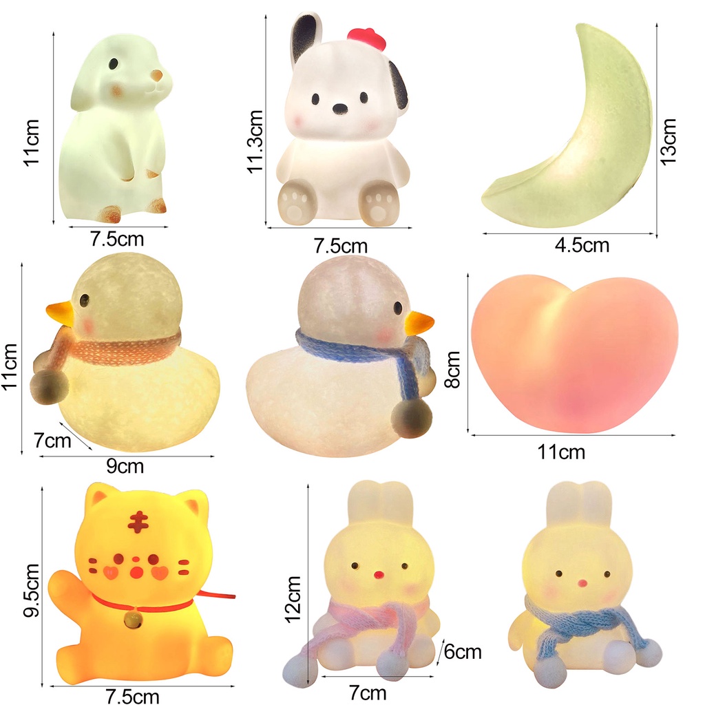 Đèn Ngủ Hình Hoạt Hình Tiết Kiệm Năng Lượng Bằng Vinyl