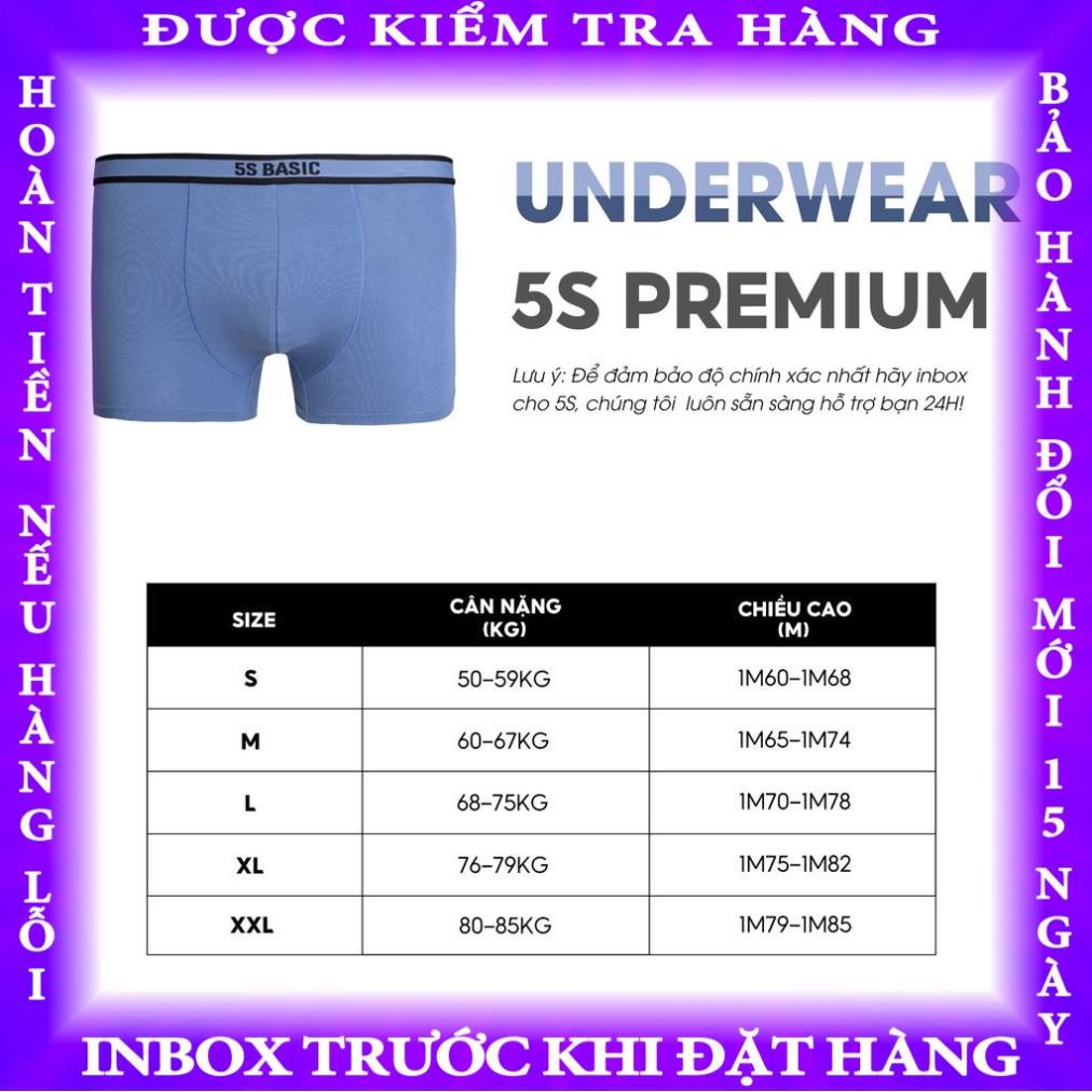 Quần Lót Nam Boxer 5S, Chất Liệu Cotton Premium, Thấm Hút Cực Tốt, Kháng Khuẩn, Co Giãn, Dễ Chịu (SIP21003BOX) hanthanh