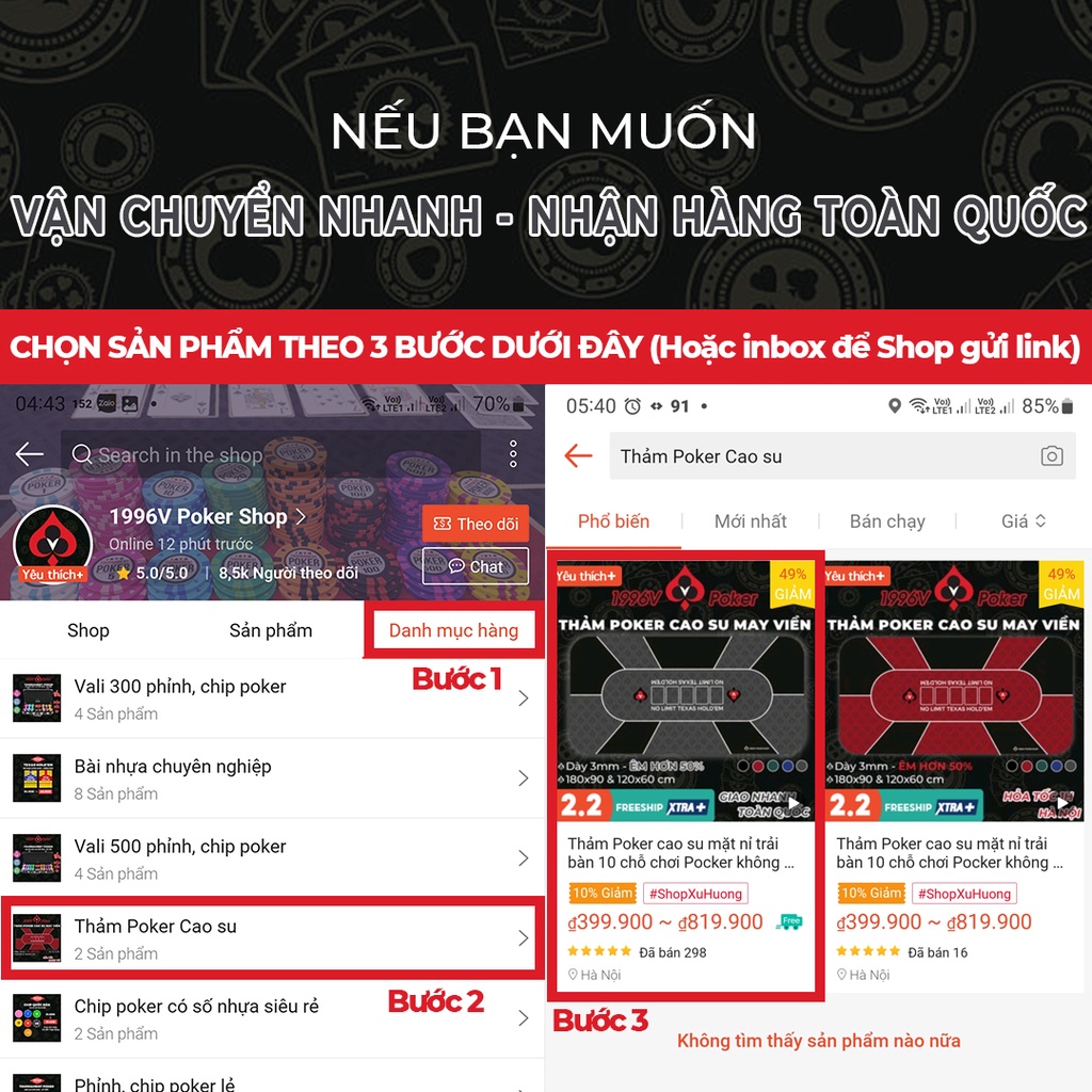 Thảm Poker cao su mặt nỉ trải bàn 10 chỗ chơi Pocker không số 120x60, 180x90cm (Hỏa tốc Hà Nội) - 1996V Poker Shop