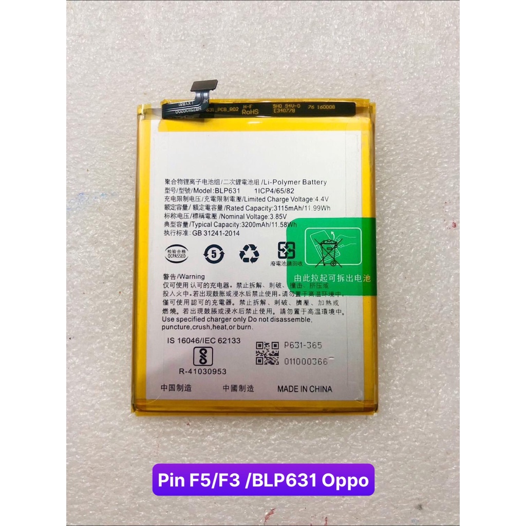Pin F3/ F5  Oppo