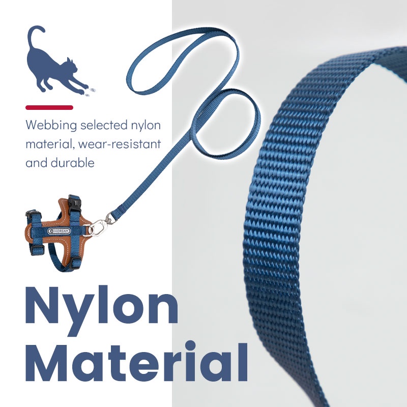 HamshMoc Dây Đai Dắt Mèo Cưng Phản Quang Tùy Chỉnh Chống Thoát Thoát Nhẹ Mềm Mại Thoải Mái Dễ Điều Khiển