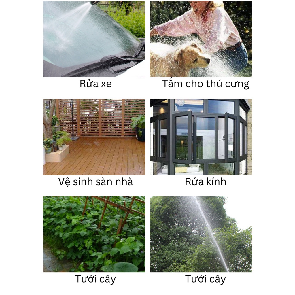 Vòi Rửa Xe Tăng Áp Lực Nước Mạnh Dây Co Dãn - Yoboshop