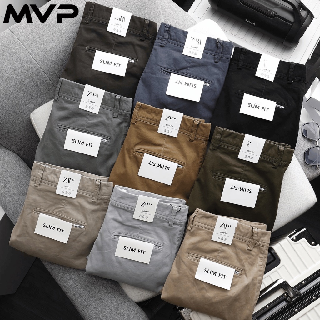 Quần kaki dài nam ZA.RA ,5 màu basic ,quần kaki chất mềm mịn cao cấp , dễ phối MVP122