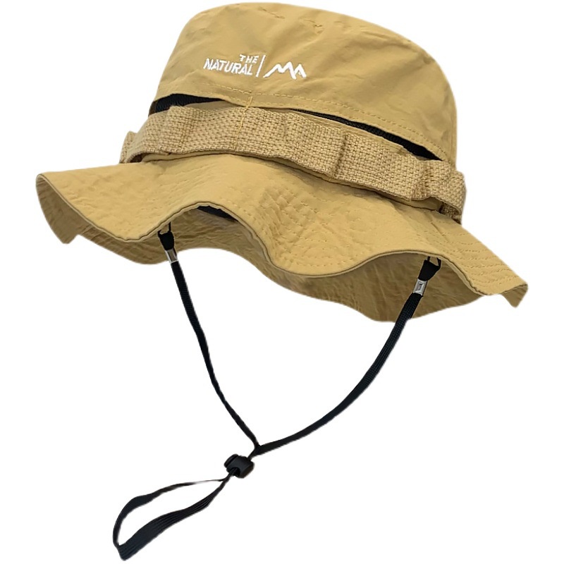 Mũ Cao Bồi Chống Nắng Thoáng Khí Có Dây Rút Phong Cách Nhật Bản