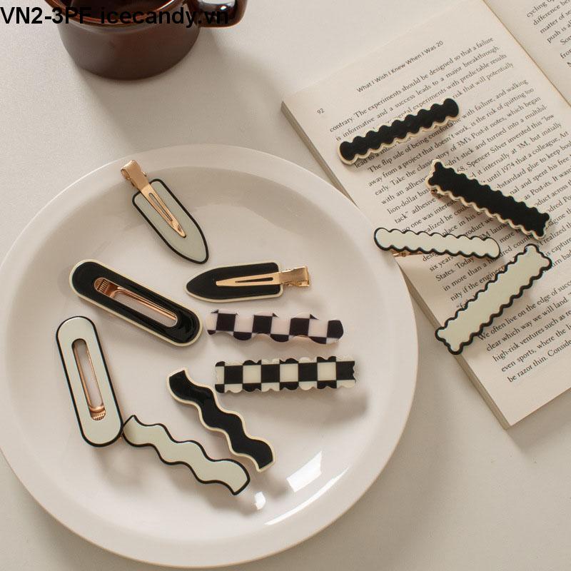 Kẹp Tóc Làm Từ Nhựa Acrylic Phong Cách Retro Hàn Quốc Thời Trang Đơn Giản Cho Nữ