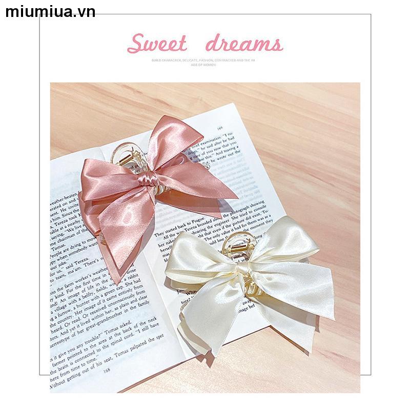 miumiuaKẹp tóc hình nơ đơn giản thời trang kiểu Hàn thanh lịch cho phái nữ