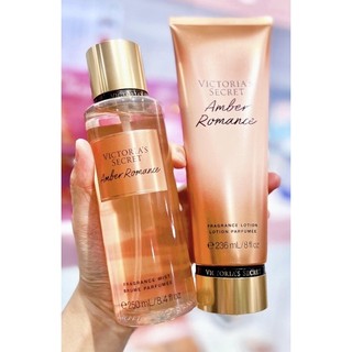 Sữa Dưỡng thể và xịt thơm toàn thân Amber Romance Victoria’s Secret Fragrance