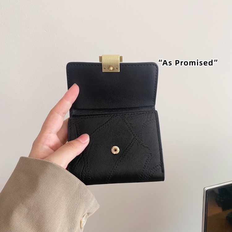 Ví nữ cầm tay Somi vân da thiết kế mỏng gọn 17S