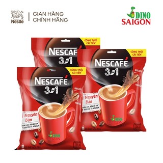 Combo 3 Bịch Cà Phê Hòa Tan Nescafé 3in1 công thức cải tiến vị Nguyên bản
