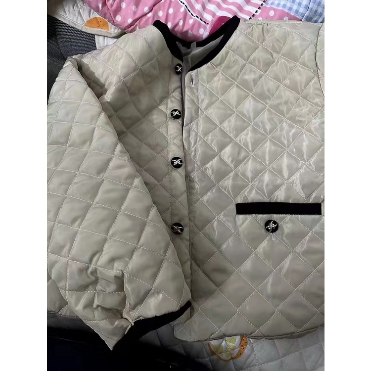 Áo Khoác cotton Nhẹ Cổ Tròn Ấm Áp Thời Trang Hàn Quốc 2023