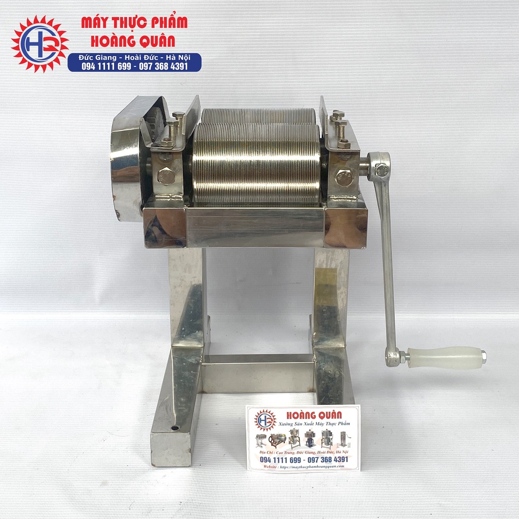 Máy thái bì heo, da heo QUAY TAY - LÔ INOX