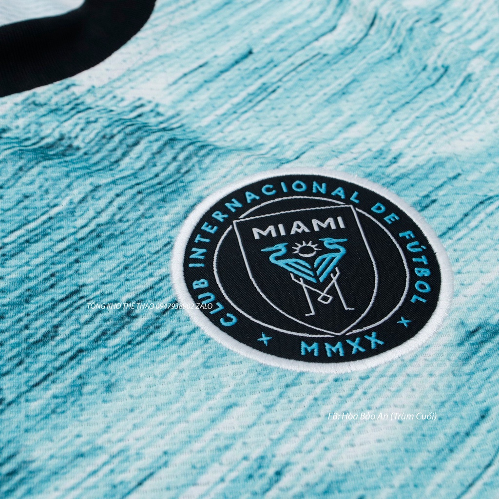 Set Bộ Thể Thao Nam Quần Áo Đá Banh Inter Miami màu Xanh Vải Thái Chuẩn Áo Thi Đấu - Quần Áo Bóng Đá Miami 2021